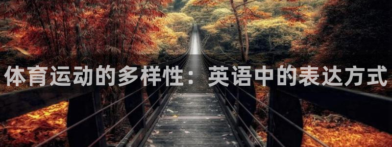米兰体育报官网：体育运动的多样性：英语中的表达方式