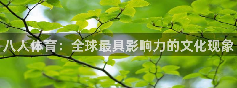 米兰体育入口：八人体育：全球最具影响力的文化现象