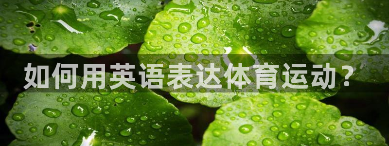 米兰体育官方下载入口：如何用英语表达体育运动？